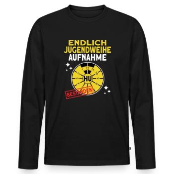 Jugendweihe Geschenke für jugendliche - Männer Premium Bio Langarmshirt - Schwarz - Vorne - Nico (187cm)