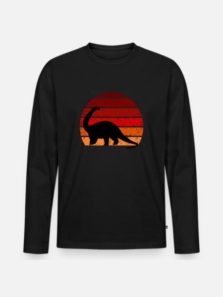 Brachiosaurus dinosaur long-necked dinosaur - Men's Premium Organic Long Sleeve Shirt - black