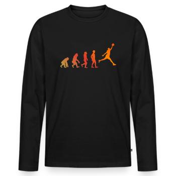Evolution Basketball Basketballer Dunk Korbleger - T-shirt manches longues Premium bio Homme - noir - Devant - Nico (187cm)