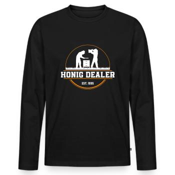 Honig Dealer Imker Bienenzüchter Bienenflüsterer - Männer Premium Bio Langarmshirt - Schwarz - Vorne - Nico (187cm)