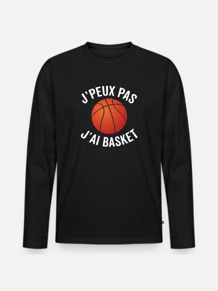 Jeg har basketball basketball t-shirt - Premium økologisk langærmet T-shirt til mænd - sort