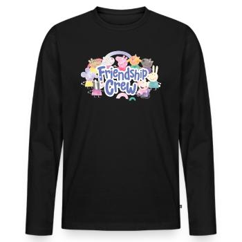 Peppa Pig And Friends - Men's Premium Organic Long Sleeve Shirt - black - Front - Nico (187cm)
