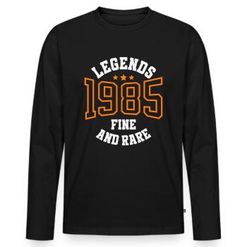Legends 1985 – Belle et rare idée cadeau vintage - T-shirt manches longues Premium bio Homme - noir - Devant - Nico (187cm)