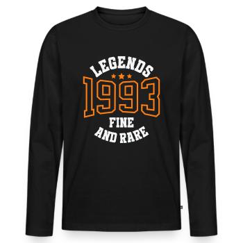 Legends 1993 – Belle et rare idée cadeau vintage - T-shirt manches longues Premium bio Homme - noir - Devant - Nico (187cm)