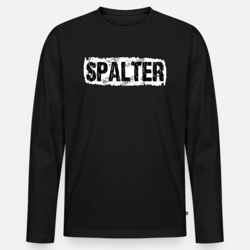 Spalter!!! - Männer Premium Bio Langarmshirt - Schwarz