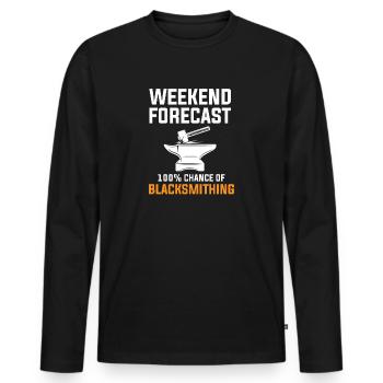 blacksmith weekend forecast, blacksmith - Men's Premium Organic Long Sleeve Shirt - black - Front - Nico (187cm)