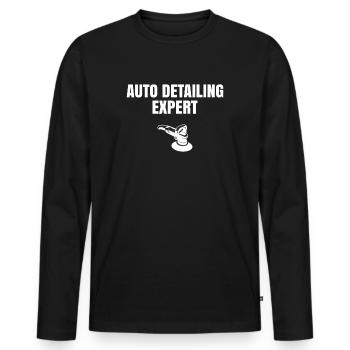 auto detailing expert, auto detailing - Men's Premium Organic Long Sleeve Shirt - black - Front - Nico (187cm)