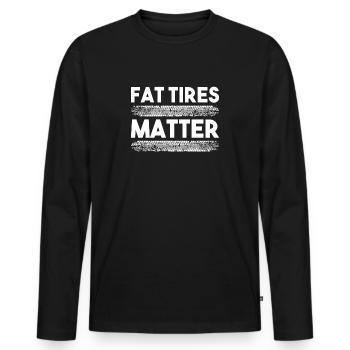 Fat tires matter, drag racer - Männer Premium Bio Langarmshirt - Schwarz - Vorne - Nico (187cm)
