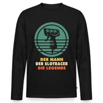 Slotracing Legende Slotcars Slotracer Slot Car - Männer Premium Bio Langarmshirt - Schwarz - Vorne - Nico (187cm)