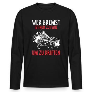 ATV Quad Fahrer - Männer Premium Bio Langarmshirt - Schwarz - Vorne - Nico (187cm)