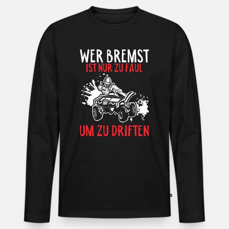 ATV Quad Fahrer - Männer Premium Bio Langarmshirt - Schwarz