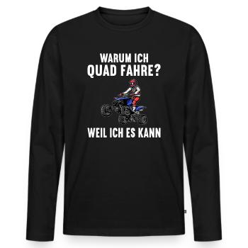 ATV Quad Fahrer - Männer Premium Bio Langarmshirt - Schwarz - Vorne - Nico (187cm)