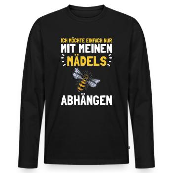 Imker Bienenzüchter Imkerin Imkerei - Männer Premium Bio Langarmshirt - Schwarz - Vorne - Nico (187cm)