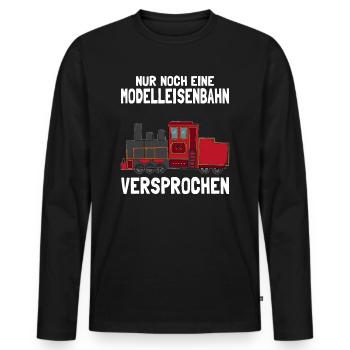 Nur Noch Eine Modelleisenbahn Versprochen - Männer Premium Bio Langarmshirt - Schwarz - Vorne - Nico (187cm)