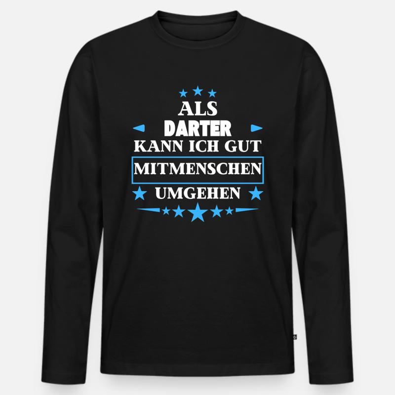 comme des dards. - T-shirt manches longues Premium bio Homme - noir