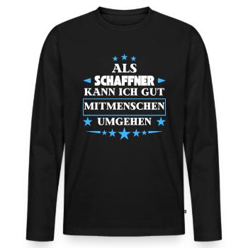 as conductors. - Men's Premium Organic Long Sleeve Shirt - black - Front - Nico (187cm)