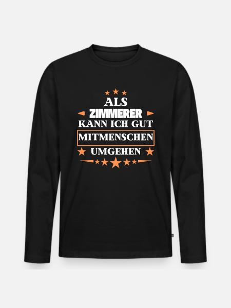 comme charpentiers. - T-shirt manches longues Premium bio Homme - noir