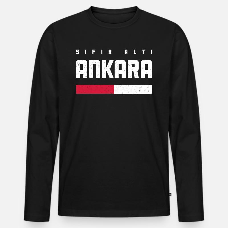Ankara 06 - Männer Premium Bio Langarmshirt - Schwarz