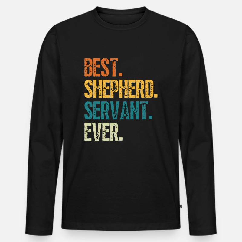 BESTER HIRTENDIENER ALLER ZEITEN - Männer Premium Bio Langarmshirt - Schwarz