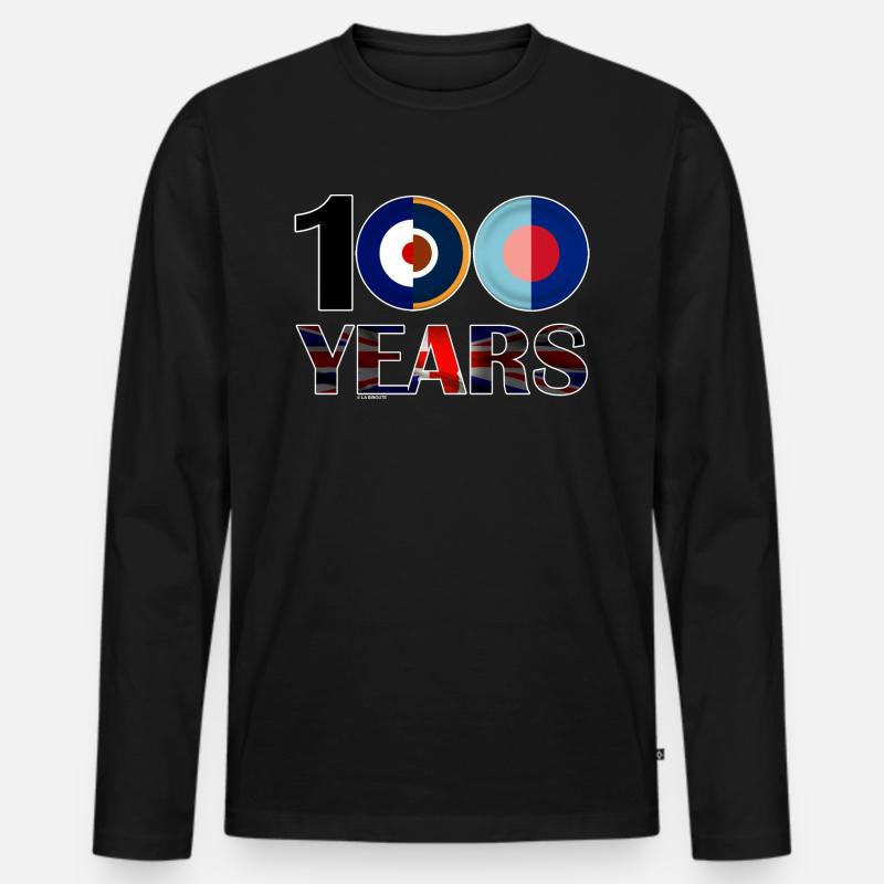 100JAHRE / - Männer Premium Bio Langarmshirt - Schwarz