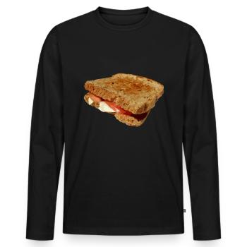 Toast Bread Shirt Gift Funny Design Funny - Men's Premium Organic Long Sleeve Shirt - black - Front - Nico (187cm)