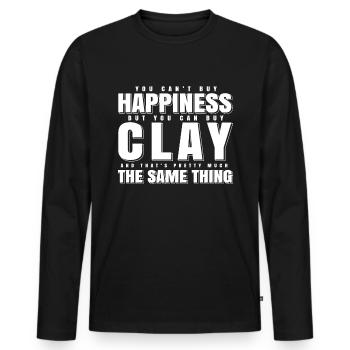 Pottery Geschenk Töpfer Shirt Töpferei - Männer Premium Bio Langarmshirt - Schwarz - Vorne - Nico (187cm)