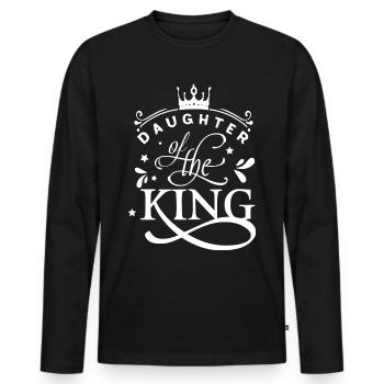 Daughter of the King Gift Daughter Dad Father V - Men's Premium Organic Long Sleeve Shirt - black - Front - Nico (187cm)