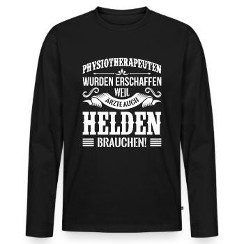Physiotherapeuten Physiotherapie lustiger Spruch - Männer Premium Bio Langarmshirt - Schwarz - Vorne - Nico (187cm)