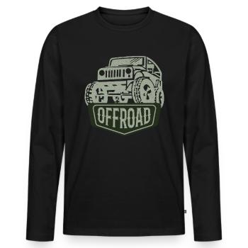 Offroad, Adventure, 4x4, SUV, 4X - Men's Premium Organic Long Sleeve Shirt - black - Front - Nico (187cm)
