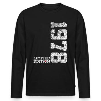 48TH BIRTHDAY 48 YEARS LIMITED EDITION 1978 - Men's Premium Organic Long Sleeve Shirt - black - Front - Nico (187cm)