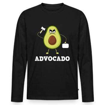 Advocado Avocat Advokat Avocat Avocat - T-shirt manches longues Premium bio Homme - noir - Devant - Nico (187cm)