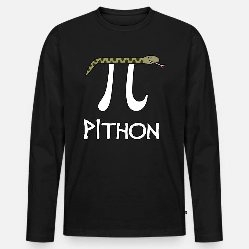 Pithon - Männer Premium Bio Langarmshirt - Schwarz