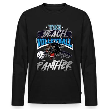 le sport de balle de conception de pather de volleyball de plage - T-shirt manches longues Premium bio Homme - noir - Devant - Nico (187cm)