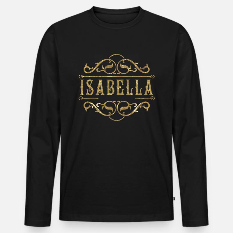 Isabella oro - Maglia a manica lunga ecologica premium da uomo - nero