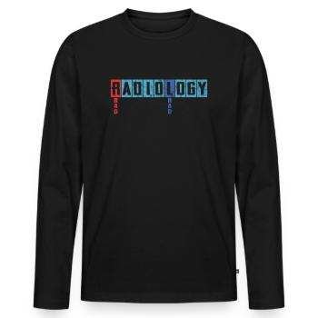 Abteilung Radiologie Radiologe Witz Röntgen - Männer Premium Bio Langarmshirt - Schwarz - Vorne - Nico (187cm)