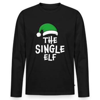 Der einzelne Elf - Männer Premium Bio Langarmshirt - Schwarz - Vorne - Nico (187cm)