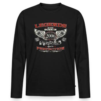 17th birthday man legend vintage 2006 classic car - Men's Premium Organic Long Sleeve Shirt - black - Front - Nico (187cm)