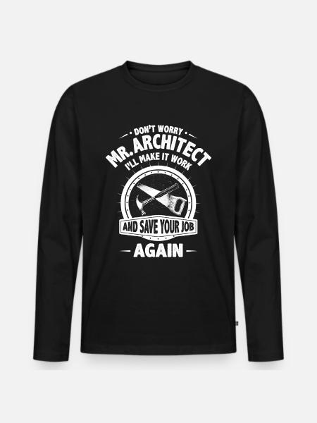Zimmerer Zimmermann Zimmerei Zimmern Zimmerin - Männer Premium Bio Langarmshirt - Schwarz