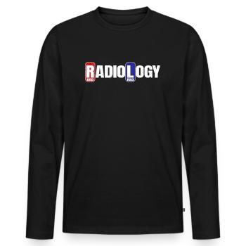 Département de radiologie Radiologue Joke Radiographie - T-shirt manches longues Premium bio Homme - noir - Devant - Nico (187cm)