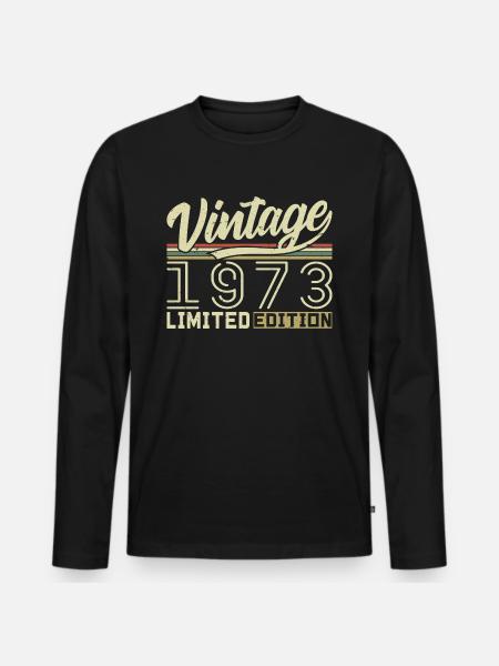 Legend since 1973 Born 1973 Birthday 51 years old - Men's Premium Organic Long Sleeve Shirt - black