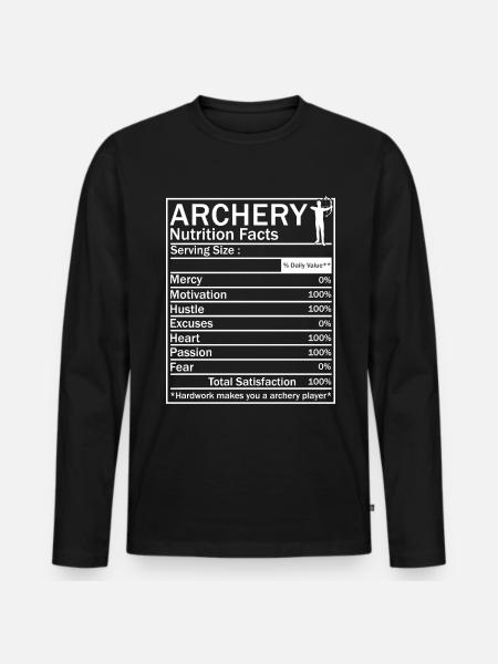 Archery Archer - Men's Premium Organic Long Sleeve Shirt - black