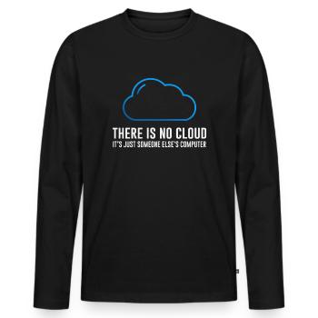 There is no cloud - Men's Premium Organic Long Sleeve Shirt - black - Front - Nico (187cm)