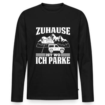 Zuhause Ist Wo Ich Parke Camping Autodachzelt - Männer Premium Bio Langarmshirt - Schwarz - Vorne - Nico (187cm)