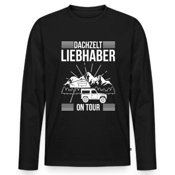 Dachzelt Liebhaber On Tour Camping Autodachzelt - Männer Premium Bio Langarmshirt - Schwarz - Vorne - Nico (187cm)