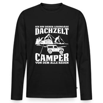 Ich Bin Dieser Legendäre Dachzelt Camper Camping - Männer Premium Bio Langarmshirt - Schwarz - Vorne - Nico (187cm)