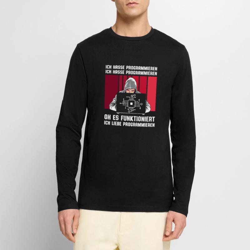 Ich Hasse Programmieren Ich Liebe Programmieren Männer Premium Bio Langarmshirt