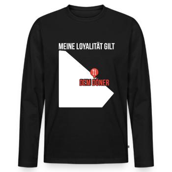 Meine Loyalität Gilt Dem Döner Döner Kebab Geschen - Männer Premium Bio Langarmshirt - Schwarz - Vorne - Nico (187cm)