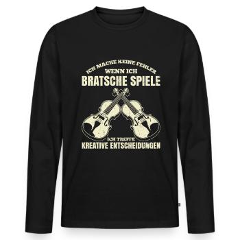 Ich Mache Keine Fehler Wenn Ich Bratsche Spiele Ic - Männer Premium Bio Langarmshirt - Schwarz - Vorne - Nico (187cm)