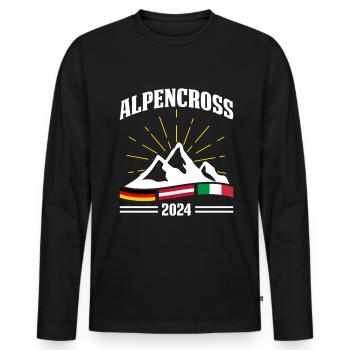 Alpenüberquerung Für Alpenüberquerer Wanderin Wand - Männer Premium Bio Langarmshirt - Schwarz - Vorne - Nico (187cm)