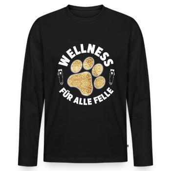 Hundepflege für Hundefriseurin Hundefriseur Groome - Männer Premium Bio Langarmshirt - Schwarz - Vorne - Nico (187cm)